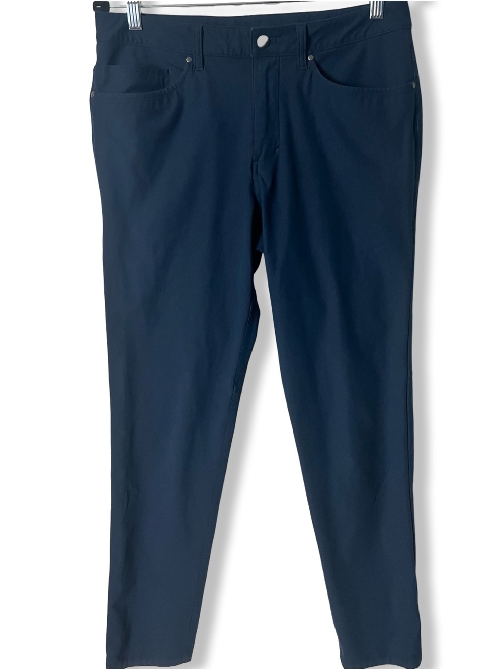 Lululemon ABC Mens Navy Blue Stretch Five Pocket‎ Trouser Pants Sz. 31